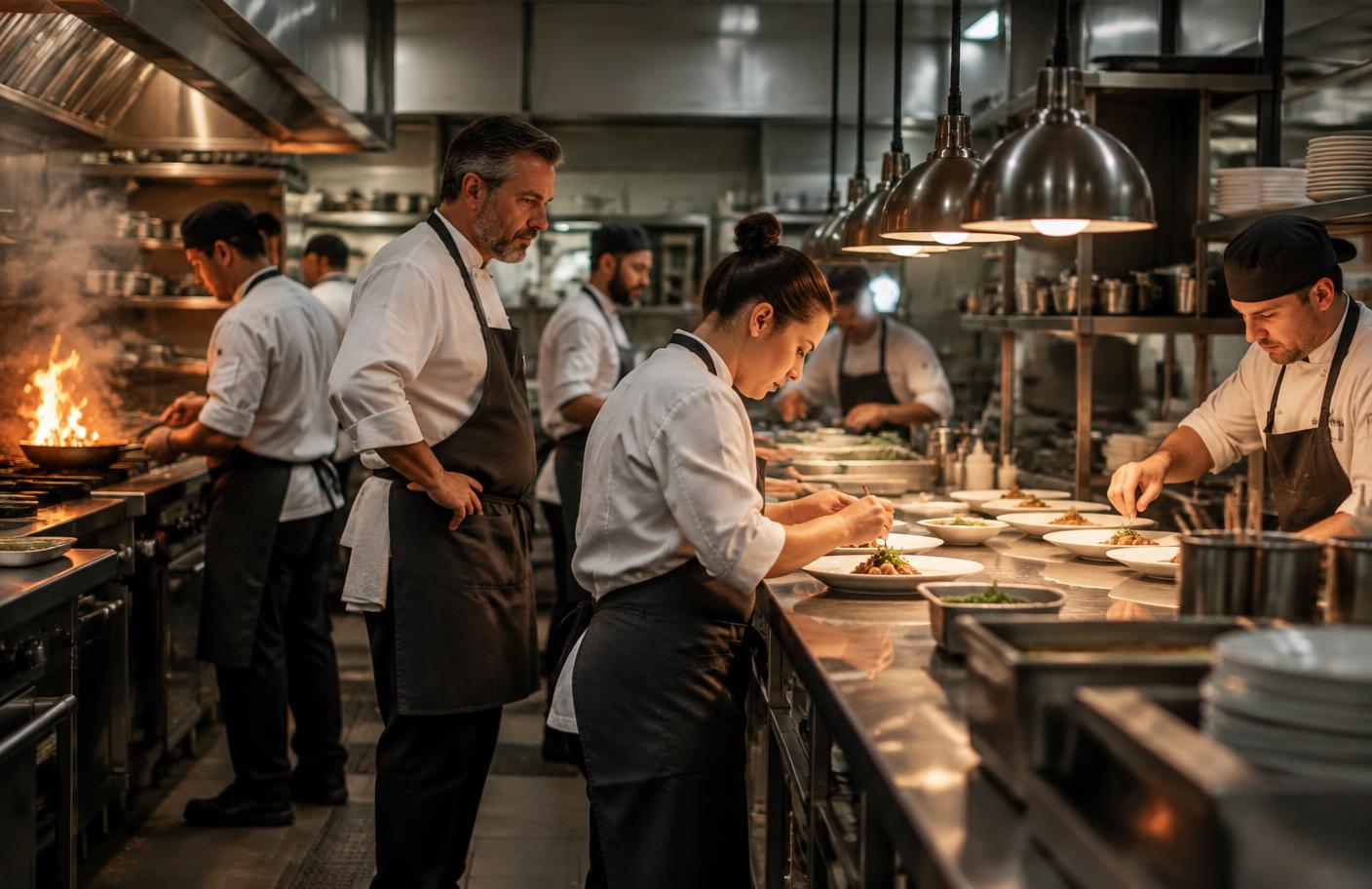Coordinated restaurant kitchen workflow